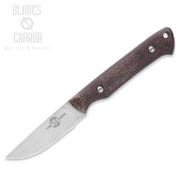 White River Small Game Fixed Blade Knife, CPM S35VN, Micarta Natural, Kydex Sheath